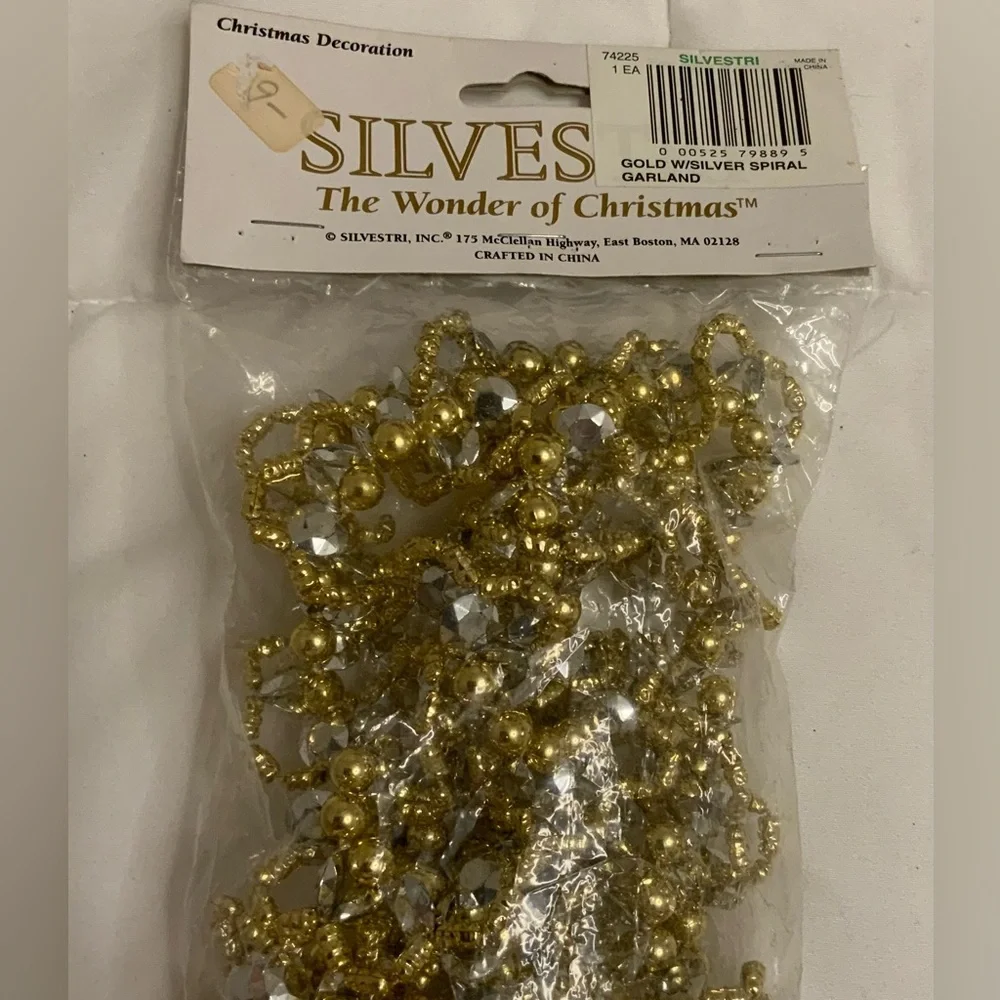 Vintage Gold and Silver Bead Garland